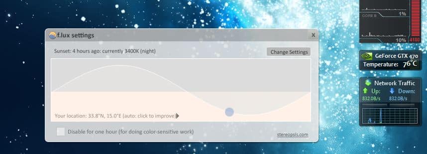 f.lux Screenshot