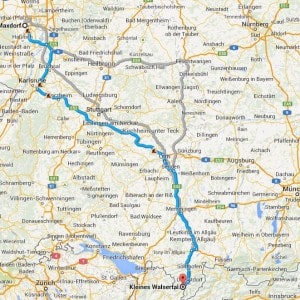 Route zum Kleinwalsertal