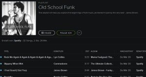 Spotify Lieblings Playlist - Old School Funk